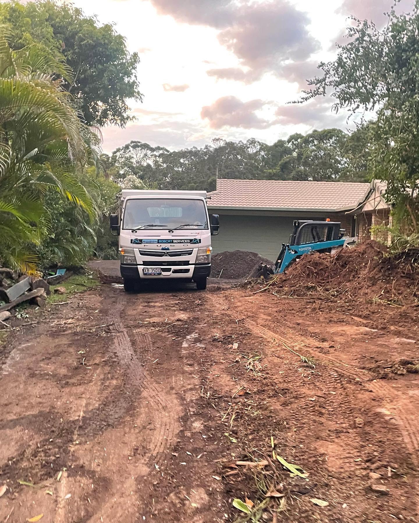 Cookies Bobcat earthworks job in Ipswich